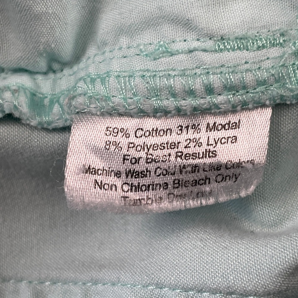 Peter Millar Pants Womens 10 Mint Green Sateen Five Pocket Slim Straight Chino - Picture 8 of 9